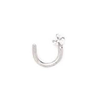 14k White Gold Dolphin Body Piercing Jewelry Nose Screw Jewelry for Women