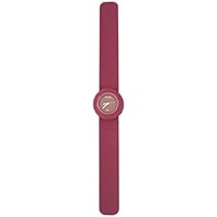 Slap Watch with Silicone Rubber Bracelet, Magenta