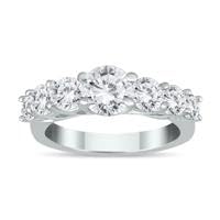 SZUL AGS Certified 2 1/2 Carat TW Diamond Bridal Engagement Ring in 14K White Gold (H-I Color, I1-I2 Clarity)