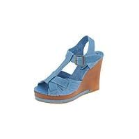N.Y.L.A. Women's Aubrie T-Strap Wedge