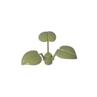 Gobricks GDS-1449 Plant Flower Stem 1 x 1 x 2/3 with 3 Large Leaves Compatible with Lego 6255 All Major Brick Brands Toys,Building Blocks,Parts and Pieces (330 Olive Green(049),30 PCS)