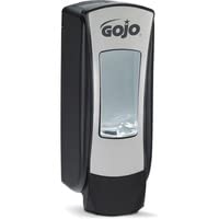 Gojo ADX-12 Manual Foam Soap Dispenser - Manual - 1.32 quart Capacity - Site Window, Refillable, Lockable, Skylight - Chrome Black - 6 / Carton