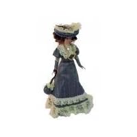 Melody Jane Dollhouse Victorian Lady in Blue Outfit Miniature People Porcelain