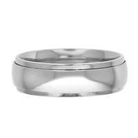 Wedding Bands; Platinum Men`s and Women`s Dome Step Wedding Bands 6mm Wide Comfort Fit