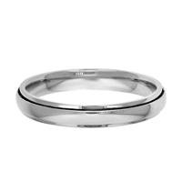 Wedding Bands; Platinum Men`s and Women`s Dome Step Wedding Bands 3mm Wide Comfort Fit