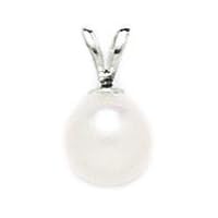 14k White Gold White 7mm Freshwater Cultured Pearl Ball Pendant Necklace Measures 13x7mm Jewelry Gifts for Women
