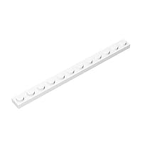Classic White Plates Bulk, White Plate 1x12, Building Plates Flat 100 Pcs, Compatible with Lego Parts and Pieces: 1x12 White Plates(Color: White)
