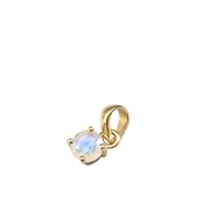 Natural rainbow moonstone pendant 925 Sterling Silver gold plated Gemstone Jewelry for women & girl