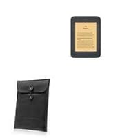BoxWave Case Compatible with Barnes & Noble Nook GlowLight 3 (Case Nero Leather Envelope, Leather Wallet Style Flip Cover