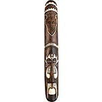 African Mask Aboriginal Style Hand Painted Wooden Mask Wall Hanging Decor African Decor 40" (Aboriginal)