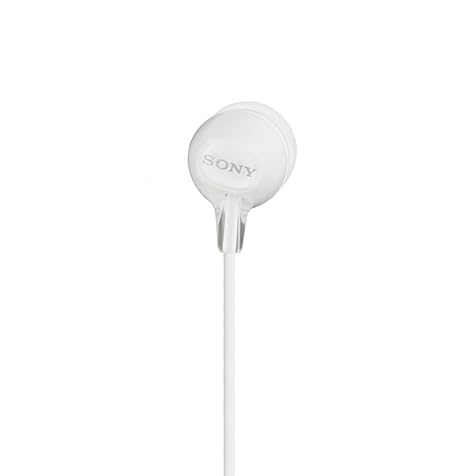 Sony MDREX15AP in-Ear Earbud Headphones with Mic, White