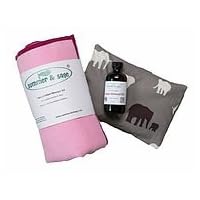 Classic Infant Massage Multi-use Kit, Large, Pink, Grey Elephants