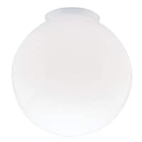 DYSMIO Lighting 8-Inch Diameter Handblown Gloss White Glass Globe with 4-Inch Fitter Opening
