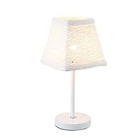Modern Hand-Woven Rattan Shade Wall Lamp Pastoral Style Reading Lights Bedroom Bedside Lamp Study Eye Protection Lighting Fixture (Excluding Bulbs) Decor (Color : White)