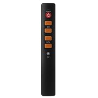 Home 6 Keys Compact and Clear Remote Controller Accessories Programmable Universal ABS Smart Learning for Elderly People 63HD - (Color: Orange)