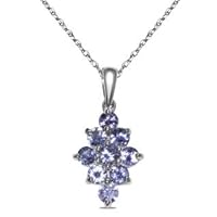 Royal Jewelz Tanzanite Pendant Necklace in Sterling Silver. Comes with 18
