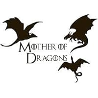 Mother of Dragons Khaleesi 5inch X 3.5inchVinyl Decal Sticker for Cars LAPTOPS Walls Windows Toolbox Gift, White