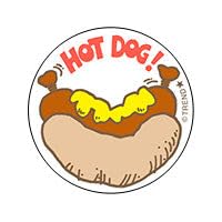Hot Dog!/Hot Dog Scent Retro Scratch 'n Sniff Stinky Stickers by Trend; 24 Seals/Pack - Authentic 1980s Designs!