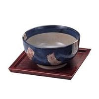 Yamako 15237 Wooden High Brown Square Bowl Tray
