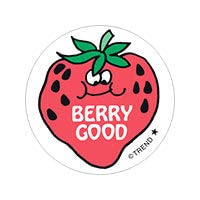 Berry Good/Strawberry Scent Retro Stinky Stickers by Trend; 24 Seals/Pack - Authentic 1980s Designs!