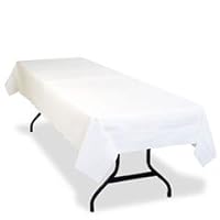TABLEMATE Table Set Poly Tissue Table Cover, 54 x 108, White, Six per Pack (Case of 4)