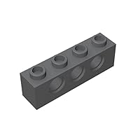 Gobricks GDS-625 1x4 3-Hole Brickwork Compatible with Lego 3701 All Major Brick Brands Toys Building Blocks Technical Parts Assembles DIY (199 Dark Bluish Gray(072),450 PCS)