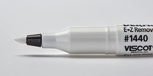 Viscot 1440-30 Mini Regular Tip White EZ Removable Ink Markers- 30 Count- Medical Grade Skin Pen- Latex Free, FDA Registered, Designed for Marking Piercing Sites & Non-Surgical Aesthetic Procedures