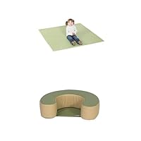 Two Tone Activity Mat - Sage/Fern + Woodland Sit Me Up - Sage/Almond