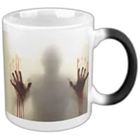 COLIBYOU Morphing mugs the walking dead Coffee Tea Milk Hot Cold Heat Sensitive Color changing Black and White 11 Oz Ceramic Mug