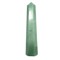 Jet Natural Green Aventurine Crystal Obelisk Healing Meditation Reiki Spiritual Gemstone Tower Gift Massage Approx 3 inch