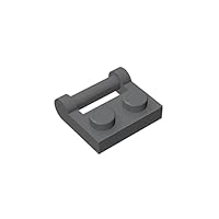 Gobricks GDS-645 1x2 Single Side Handle Hinge Plate Compatible with Lego 48336 All Major Brick Brands Toys Building Blocks Technical Parts Assembles DIY (199 Dark Bluish Gray(072),30 PCS)