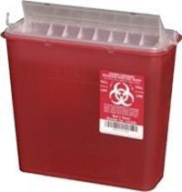 PT# 141020 Container Sharps Disposal System Red 5qt 20/Ca by, Plasti-Products Inc