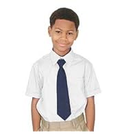 French Toast Big Boys' Short Sleeve Dress Shirt With Expandable Collar (White 16)