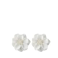 Earrings Lovely Pearl Flower Fashion Design white Pendant Circle Stud Earrings Statement Earrings Set