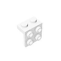 Gobricks GDS-641 Angle Plate 1X2 / 2X2 Compatible with Lego 44728 21712 92411 All Major Brick Brands Toys Building Blocks Technical Parts Assembles DIY (1 White(090),20 PCS)