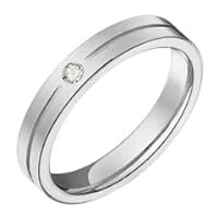 Alina exquisite comfort fit 10K white gold with diamond wedding band