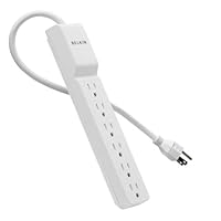 Belkin 6-Outlet Surge Protector Power Strip, UL-listed w/ 6 AC Outlets & 10ft/3M Cord, Overload and Overvoltage Protection for Personal Electronics, Small Appliances, & More - 720 Joules of Protection