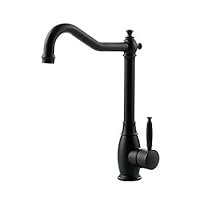 Rotation Spout Kitchen Faucet Single Handle One Hole Painted Finishes Oil-Rubbed Bronze Black Tall High Arc Other Contemporary Kitchen Taps
