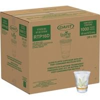 Cup Company Bare Eco-Forward RPET Cold Cups, 16-18 oz, Clear, 50/Pack, 1000/Carton