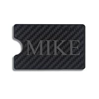 Storus Smart Wallet Card Holder Money Clip RFID Blocking Carbon Fiber Minimalist Wallet for Men Slim Metal Pocket Wallet - Laser Engraved on Flat Side Personalization Included
