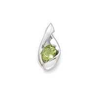925 Sterling Silver Peridot Pendant Necklace Jewelry for Women