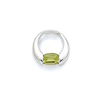 925 Sterling Silver Peridot Pendant Necklace Jewelry for Women