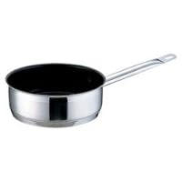 Endoshoji TKG PRO Professional AKT9216 Single Handed Shallow Pot (No Lid), 6.3 inches (16 cm), Compatible with Induction Cookers, Stainless Steel