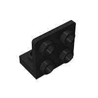 Gobricks GDS-642 1x2-2x2 Reverse Bracket Panel Compatible with Lego 99207 All Major Brick Brands Toys Building Blocks Technical Parts Assembles DIY (26 Black(080),20 PCS)