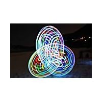 LED Hoop, willway Dance Exercise Light Up Hoop for Kids Adults, 28 Color Strobing and Changing Hoops - Collapsible (2 AA Batteries are Needed. Not Included) (32 inch)