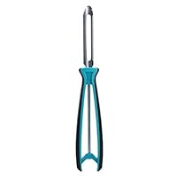 Linden Sweden Soft Grip Peeler - Turquoise | Rust Resistant Vegetable Peeler with Ergonomic Handle for Safety and Control | Dishwasher Safe Potato Peelers Made In Sweden | 6.5”
