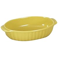 Set of 5 Western-Style Pottery Single Item, Gratin with Yellow Handle, 7.3 x 4.5 x 1.6 inches (18.5 x 11.3 x 4 cm), Restaurant, Commercial Use, Tableware