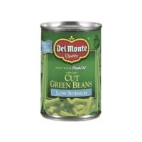 Del Monte Cut Green Beans 50% Less Sodium, 14.5-Ounce (Pack of 12)