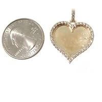 0.86CT Round Cut Diamond 14K Yellow Gold Plated Heart Shape Pendant For Gift