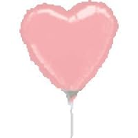 Mayflower Products Anagram 4 Inch Heart Foil Balloon - Pastel Pink
